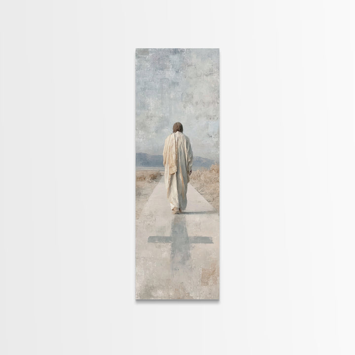 Path Of Messiah – Framed Canvas Print – Jesus Painting – Christian Wall Art – Christian Art Canvas – Skinny Art – Christian Painting