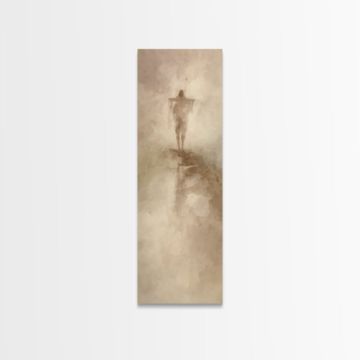 Path Of Mercy, Framed Canvas Print, Christian Wall Art, Jesus Painting, Narrow Art, Christian Christmas Art, Modern Christian Art