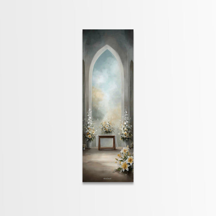 Altar of Grace - Framed Canvas Print - Narrow Art - Christian Art - Christian Wall Art - Christian Art Canvas - Christian Decoration