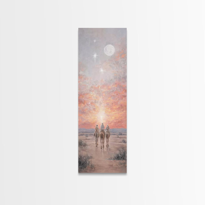 Celestial Journey – Framed Canvas Print – Christian Art Canvas – Skinny Art – Christian Christmas Art – Christian Wall Art – Modern Christi