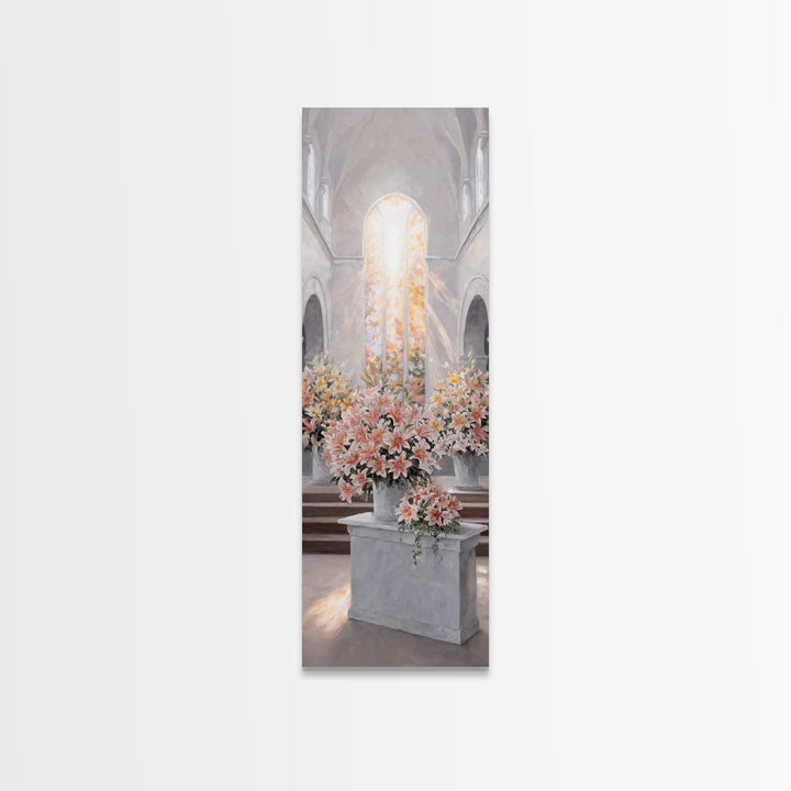 Light Within - Framed Canvas Print - Tall Narrow Wall Art - Christian Art - Christian Christmas Art - Christian Wall Art - Christian Art Ca
