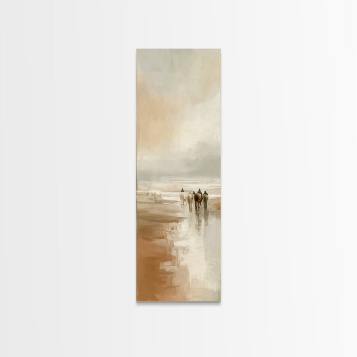 Pastoral Shepherd Calm – Framed Canvas Print – Christian Art Canvas – Christian Wall Art – Jesus Painting – Tall Skinny Art Print – Christm