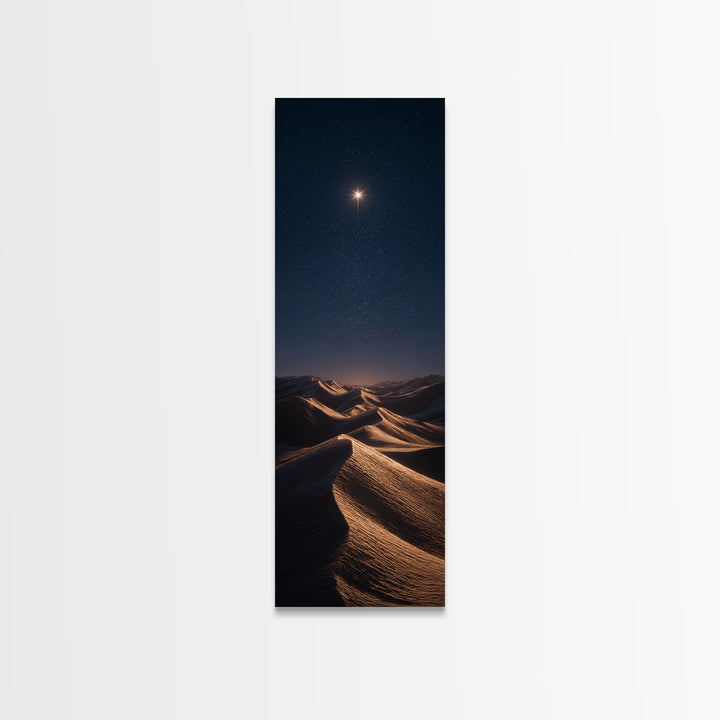 Silent Dawn Star | Framed Canvas Print | Christmas Art | Christian Art Canvas | Christian Wall Art | Tall Narrow Wall Art | Christian Chris
