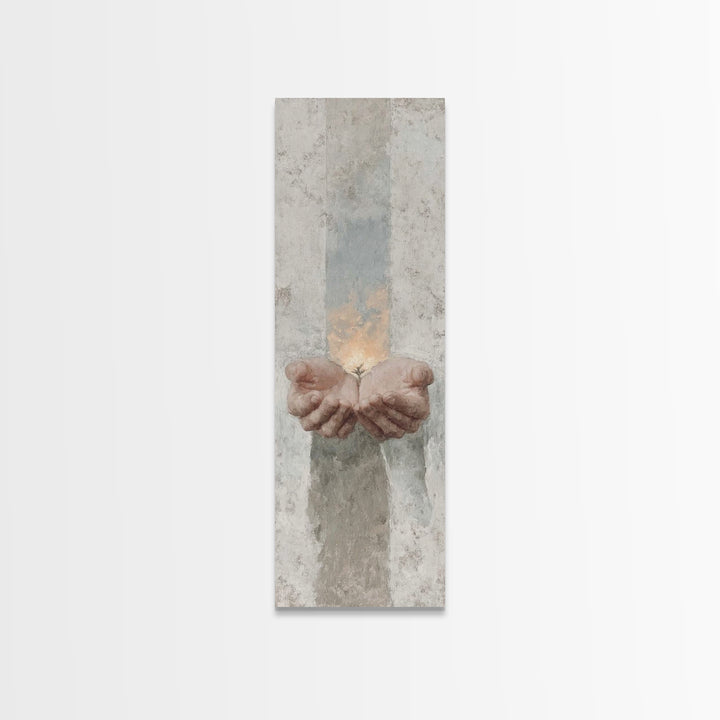 Seed Of Hope – Framed Canvas Print – Narrow Art – Christian Art Canvas – Christian Wall Art – Modern Christian Art – Unique Christian Art