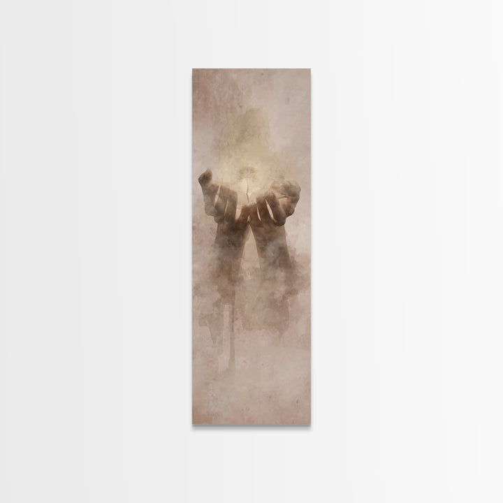 Spirit Of New Life – Framed Canvas Print – Tall Skinny Art Print – Christian Art Canvas – Christian Wall Art – Subtle Christian Art – Jesus