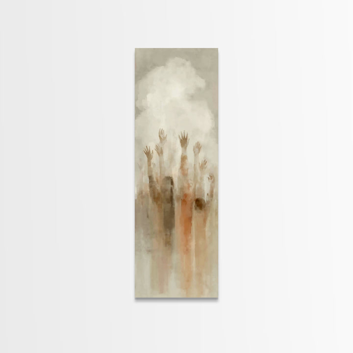 Clouds Of Deliverance – Framed Canvas Print – Narrow Art – Christian Wall Art – Jesus Painting – Christian Art Work – Christmas Art