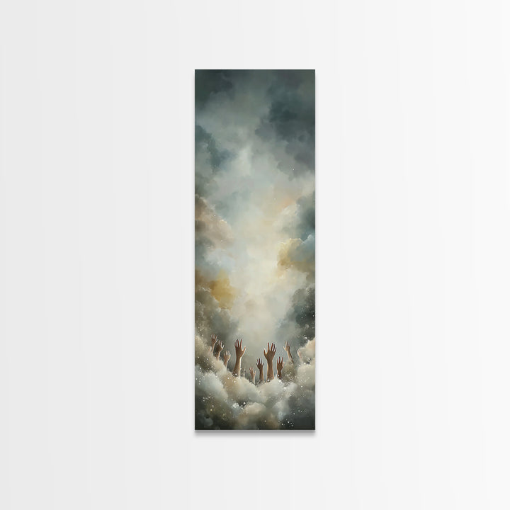 Light Of Redemption – Framed Canvas Print – Tall Skinny Art Print – Christian Art – Christian Painting – Christian Art Canvas – Christmas A