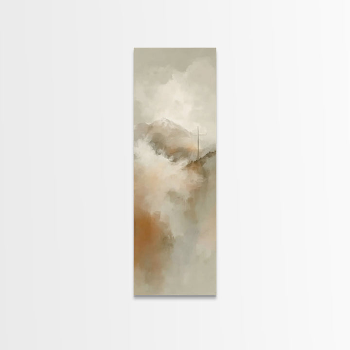 Mountain Light Grace – Framed Canvas Print – Skinny Art – Christian Art Print – Christian Wall Art – Christian Art Canvas – Christian Chris