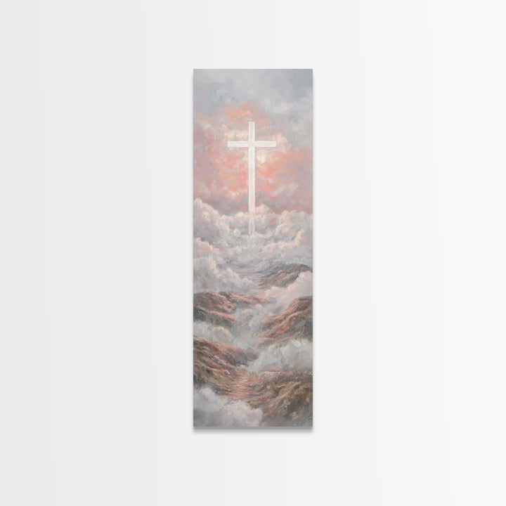 The Rising Light – Framed Canvas Print – Narrow Art – Christian Painting – Christian Art – Christian Wall Art – Christian Christmas Art