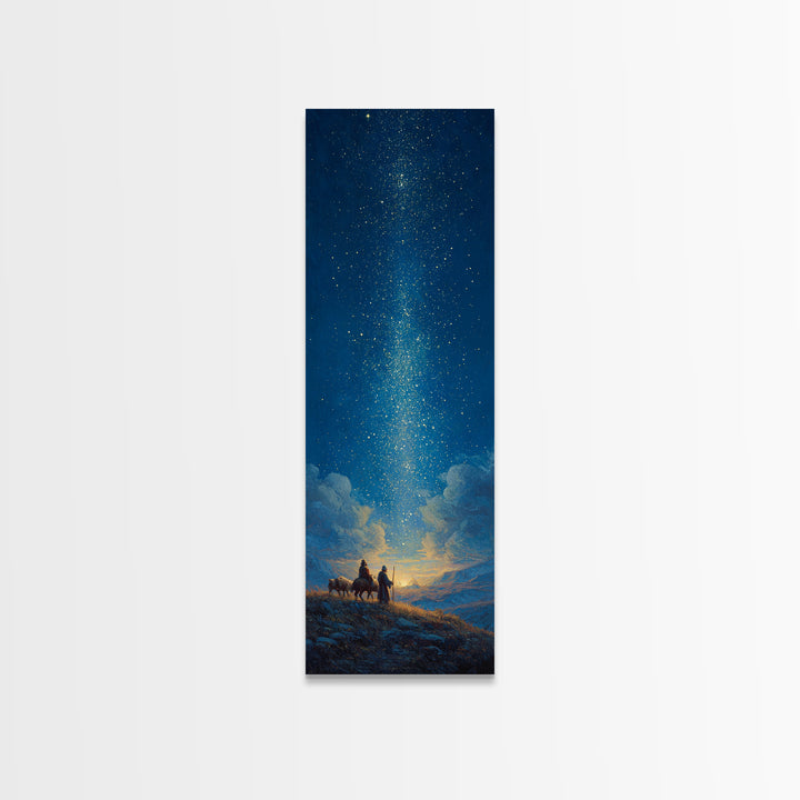 Glory In The Clouds – Framed Canvas Print – Tall Skinny Art Print – Christian Art Canvas – Christian Art Work – Christian Painting – Christ