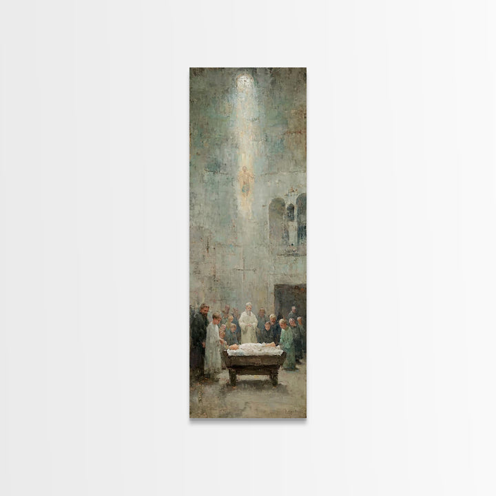 Sanctuary Blessing - Framed Canvas Print - Christian Wall Art - Christian Christmas Art - Jesus Painting - Skinny Art - Christian Art Canva