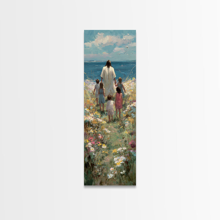 Children Of Light | Framed Canvas Print | Christian Wall Art | Christian Art Canvas | Jesus Painting | Tall Narrow Wall Art