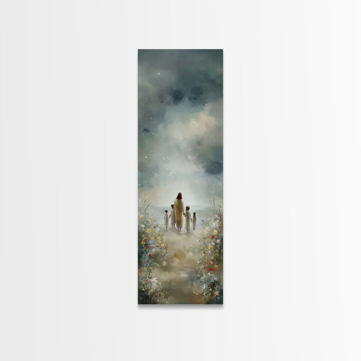 Heavenly Path – Framed Canvas Print – Christian Wall Art – Christian Art Canvas – Jesus Painting – Skinny Art – Christian Christmas Art