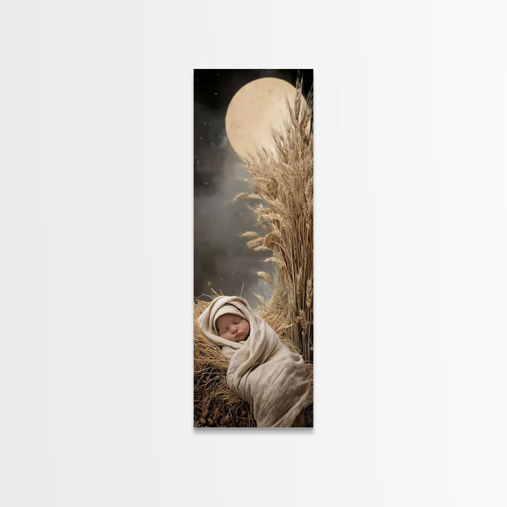 Radiant Holy Child, Framed Canvas Print, Christian Wall Art, Christian Art Canvas, Jesus Painting, Tall Narrow Wall Art
