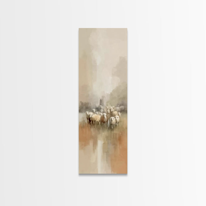 Morning Of Mercy – Framed Canvas Print – Christian Art Canvas – Jesus Painting – Christian Wall Art – Narrow Art – Christian Christmas Art