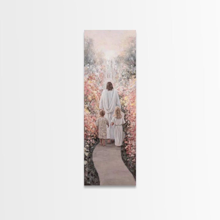 Children Of Light – Framed Canvas Print – Christian Wall Art – Christian Art Canvas – Jesus Painting – Skinny Art – Christian Christmas Art