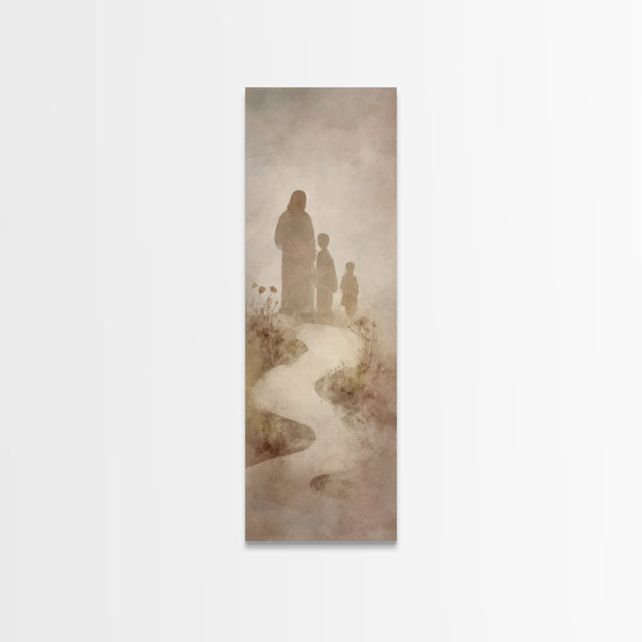 The Gentle Path - Framed Canvas Print - Christian Wall Art - Jesus Painting - Narrow Art - Christian Art Canvas - Christmas Art