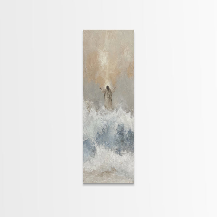 Radiant Messiah – Framed Canvas Print – Narrow Art – Christian Art – Jesus Painting – Christian Canvas – Christmas Wall Art