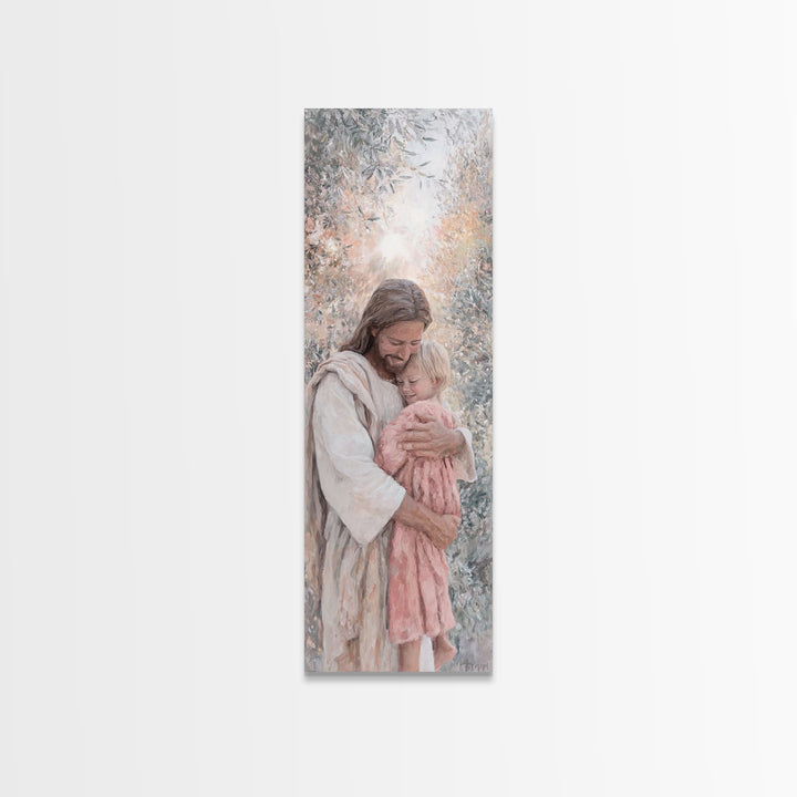 Garden Of Mercy | Framed Canvas Print | Christian Wall Art | Jesus Painting | Christian Art Canvas | Tall Narrow Wall Art | Christian Chris
