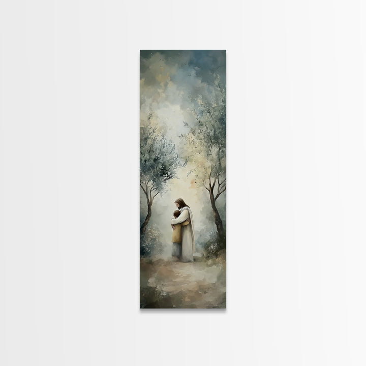Morning Of Blessing | Framed Canvas Print | Christian Wall Art | Christian Art Canvas | Jesus Painting | Skinny Art | Christian Christmas A