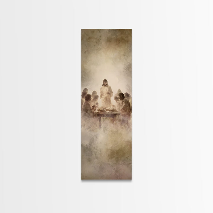 Lantern Of Faith | Framed Canvas Print | Christian Art Canvas | Christian Wall Art | Jesus Painting | Christian Art Print | Skinny Art | Ch