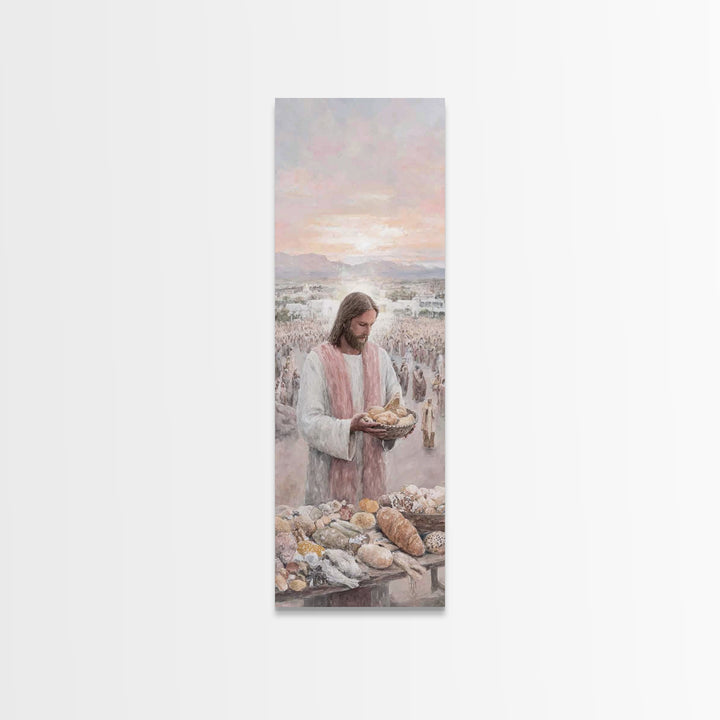 Bread Of Mercy – Framed Canvas Print – Christian Wall Art – Jesus Painting – Christian Art Canvas – Large Christian Painting – Christian De