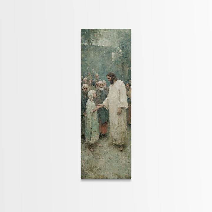 Crowd Of Faith – Framed Canvas Print – Christian Art Canvas – Christian Wall Art – Jesus Painting – Modern Christian Painting – Christian D
