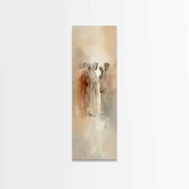 Desert Grace Gathering – Framed Canvas Print – Christian Wall Art – Jesus Painting – Christian Art Canvas – Unique Christian Art – Christia