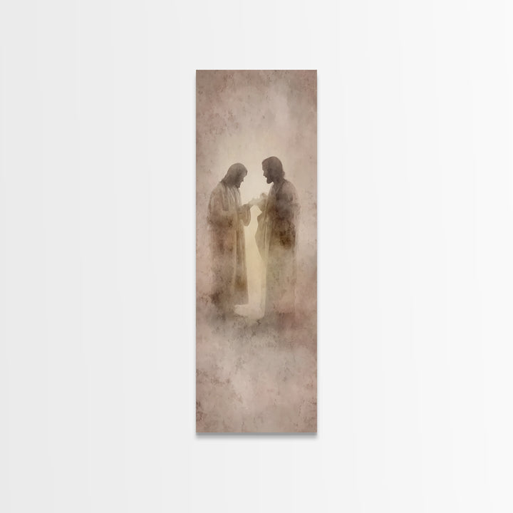 Circle Of Disciples – Framed Canvas Print – Christian Art Canvas – Christian Wall Art – Jesus Painting – Large Christian Painting – Christi