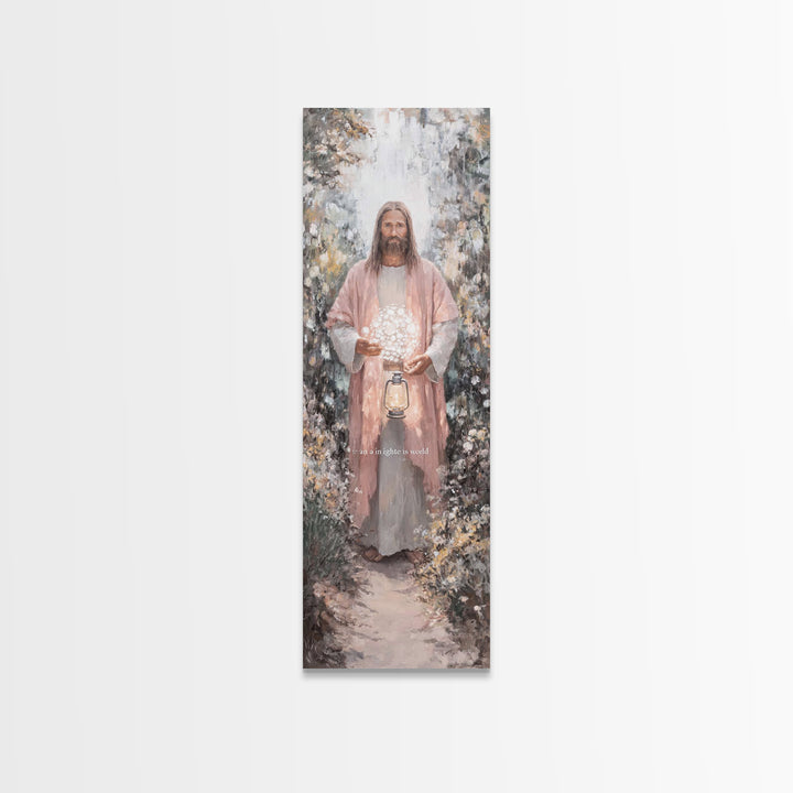 Light Of The Path – Framed Canvas Print – Christian Wall Art – Christian Art Canvas – Jesus Painting – Subtle Christian Art – Christian Dec