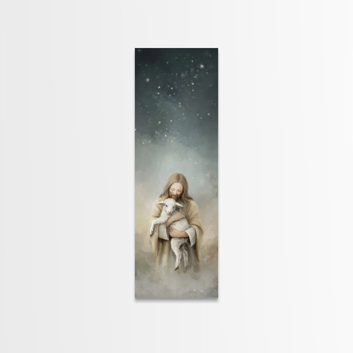 Stars Of Mercy – Framed Canvas Print – Christian Art Canvas – Jesus Painting – Skinny Art – Modern Christian Art