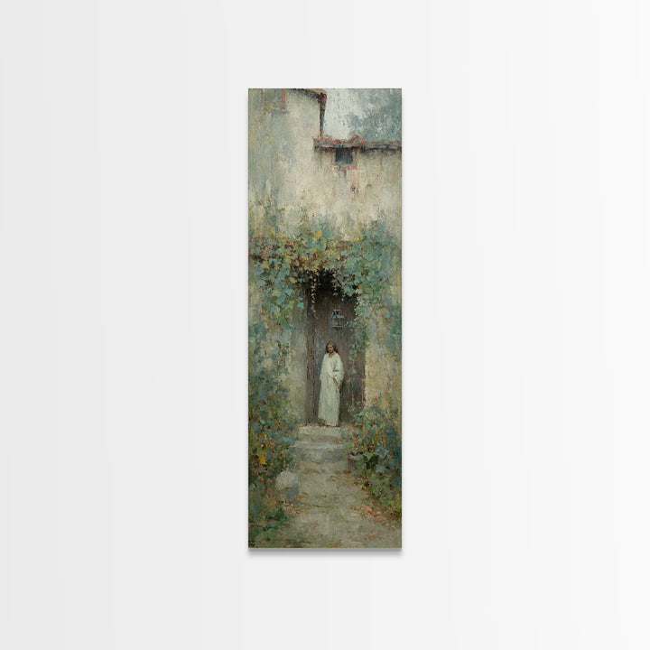 Doorway Of Grace – Framed Canvas Print – Tall Narrow Wall Art – Christian Wall Art – Jesus Painting – Christmas Art