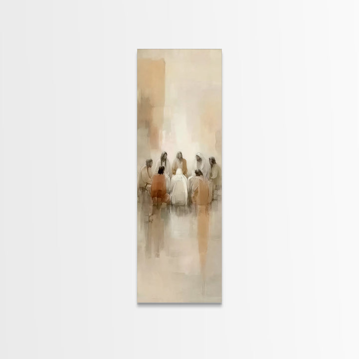 Circle Of Mercy – Framed Canvas Print – Tall Narrow Wall Art – Christian Art Canvas – Christian Wall Art – Jesus Painting – Christian Decor