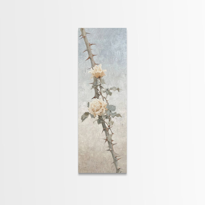 Thorns And Mercy | Framed Canvas Print | Christian Art Canvas | Christian Wall Art | Christian Gift | Christian Decoration | Narrow Art