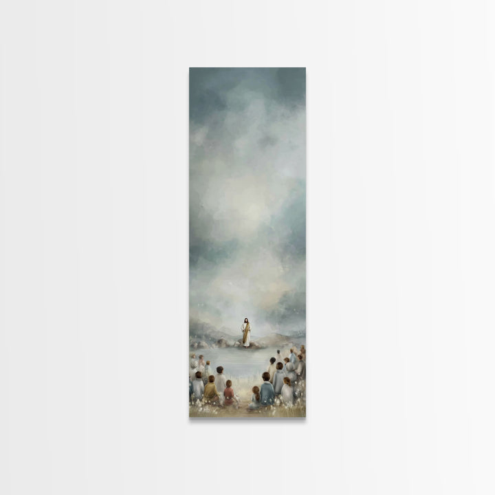 Twilight Of Grace – Framed Canvas Print – Tall Skinny Art Print – Christian Painting – Christian Wall Art – Christian Art Canvas – Christma