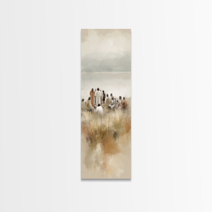 Morning Hope | Framed Canvas Print | Narrow Art | Christian Art Print | Jesus Painting | Christmas Art | Christian Wall Art