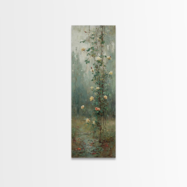 Blossoms Of Grace – Framed Canvas Print – Tall Narrow Wall Art – Christian Wall Art – Christian Art Canvas – Vintage Christian Art – Christ