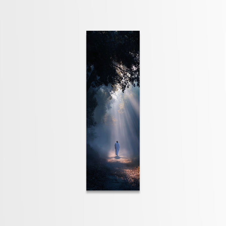 Radiant Tree Promise - Framed Canvas Print - Christian Art Canvas - Jesus Painting - Tall Narrow Wall Art - Christian Wall Art