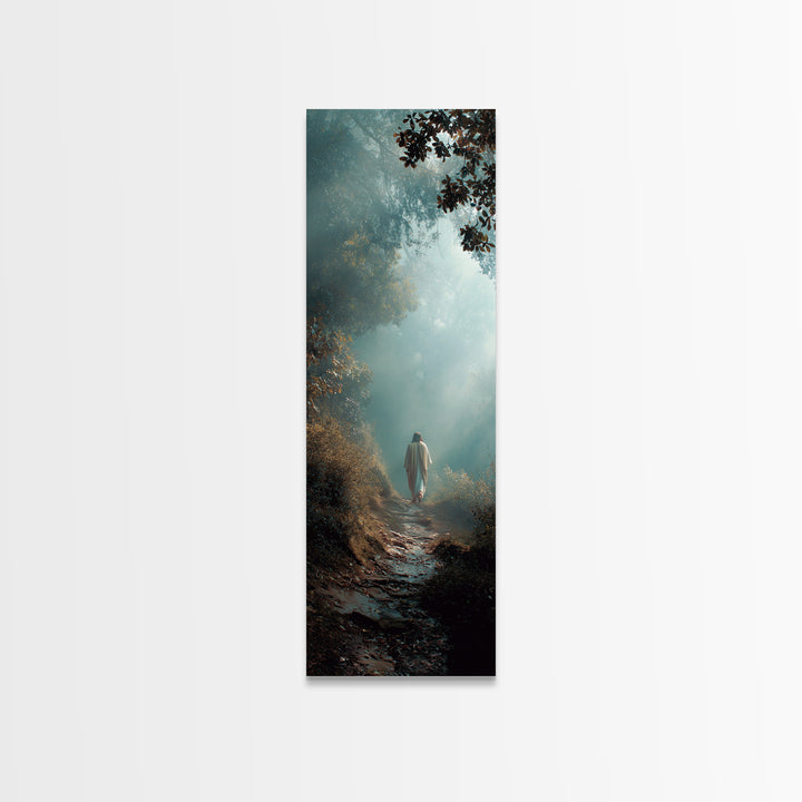 Pathway Of Mercy | Framed Canvas Print | Christian Art Canvas | Jesus Painting | Skinny Art | Christian Wall Art