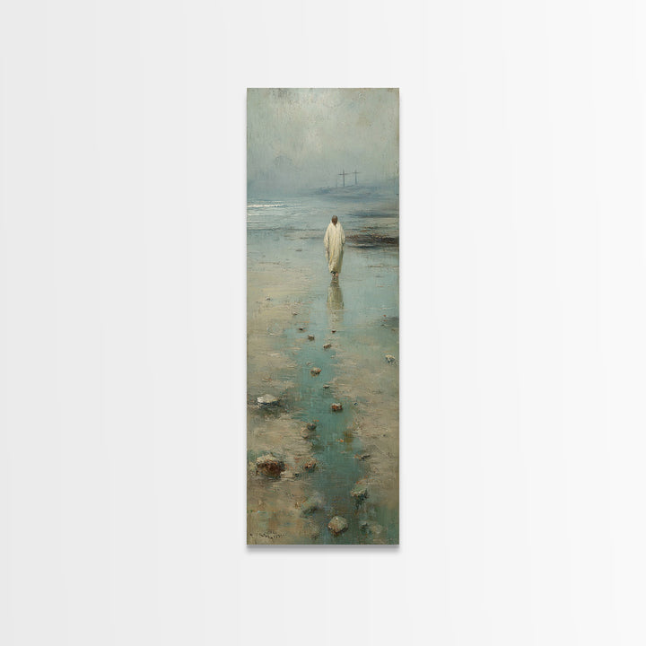 Light Of Hope – Framed Canvas Print – Jesus Painting – Christian Wall Art – Christmas Art – Tall Skinny Art Print – Christian Art Canvas