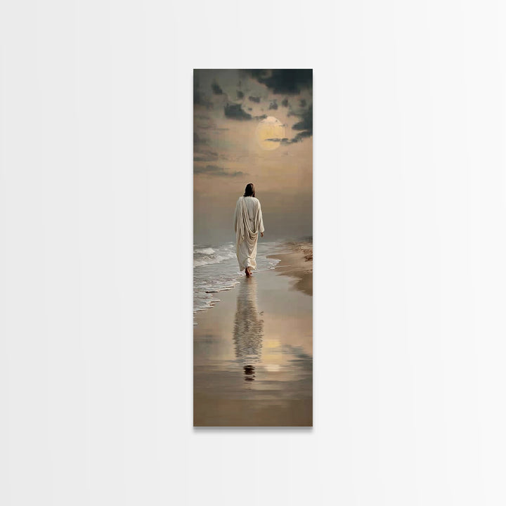 Eternal Guiding Path – Framed Canvas Print – Christian Art Canvas – Christian Wall Art – Jesus Painting – Christmas Art – Tall Skinny Art P