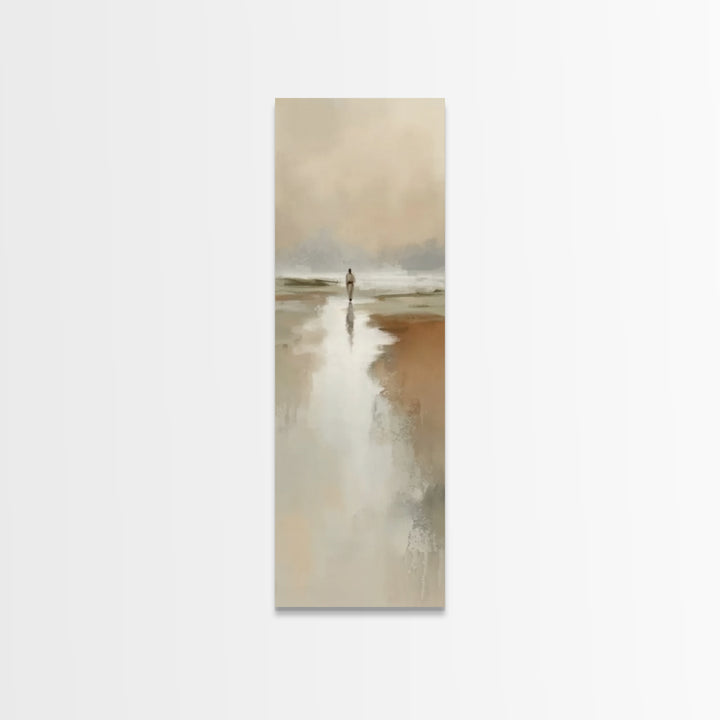 Gentle Morning Walk – Framed Canvas Print – Narrow Art – Christian Wall Art – Christian Art Canvas – Jesus Painting – Christian Art