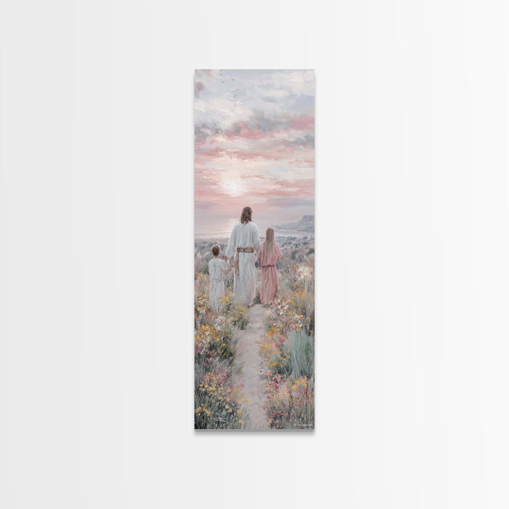 Field Of Blessings – Framed Canvas Print – Christian Wall Art – Christian Painting – Narrow Art – Framed Christmas Art – Jesus Painting