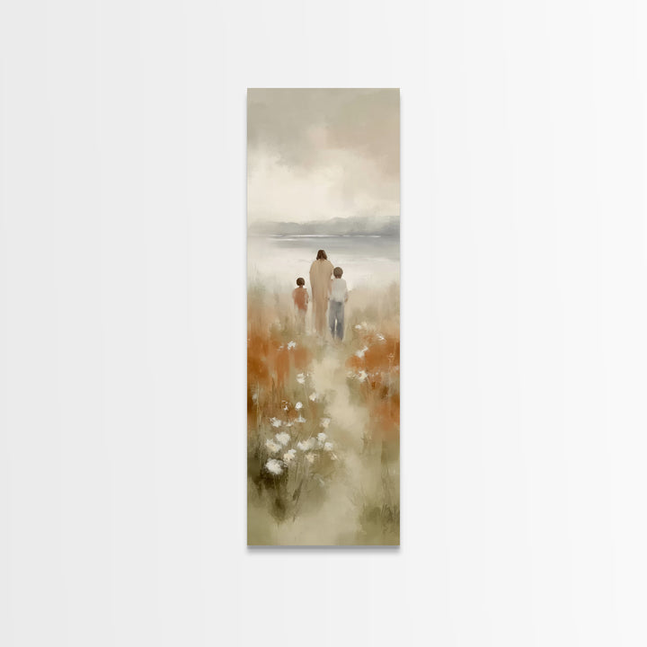 Guiding Light Path – Framed Canvas Print – Christian Art Canvas – Jesus Painting – Christian Wall Art – Tall Narrow Wall Art – Christmas Ar