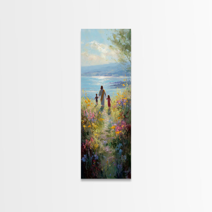 Path Of Grace – Framed Canvas Print – Christian Wall Art – Jesus Painting – Narrow Art – Christian Art Canvas – Christian Christmas Art – C