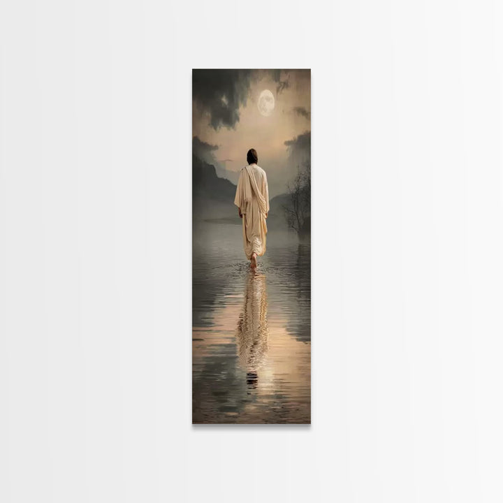 Mist Of Comfort, Framed Canvas Print, Christian Decorations, Narrow Art, Jesus Art Print, Christian Christmas Art, Unique Christian Art, Ch