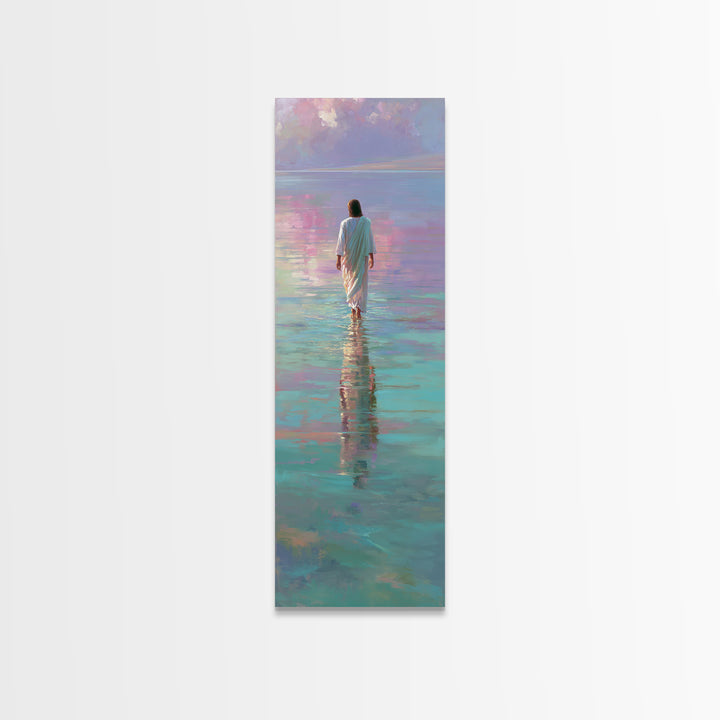 Faithful Dawn Steps | Framed Canvas Print | Christian Art Prints | Narrow Art | Jesus Canvas Art | Christian Art Work | Christian Gift | Ch