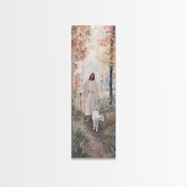 Path Of Mercy – Framed Canvas Print – Tall Narrow Wall Art – Christian Wall Art – Jesus Painting – Christian Art Canvas – Christmas Art