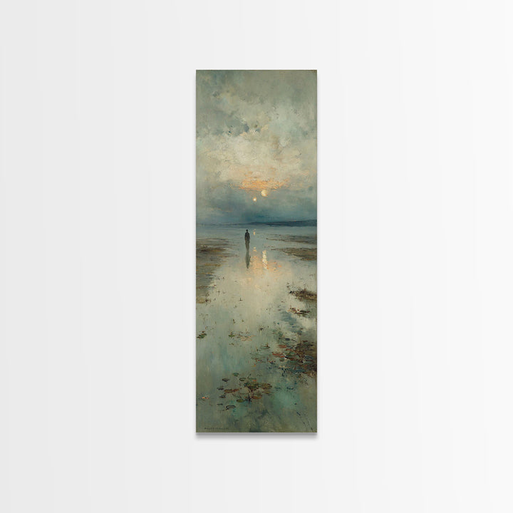 Light Of Peace – Framed Canvas Print – Narrow Art – Christian Wall Art – Jesus Painting – Christian Art Canvas – Christmas Art