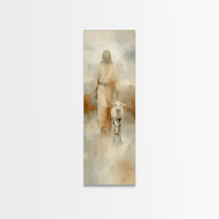 Soft Glory – Framed Canvas Print – Skinny Art – Christian Wall Art – Jesus Painting – Christian Art Canvas – Christmas Art